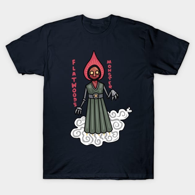 Flatwoods Monster Cartoon T-Shirt by Ballyraven